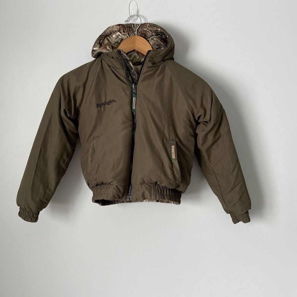 Remington Reversible Camouflage Winter Jacket Hunting Fishing Youth Size 6/7 - Picture 7 of 12